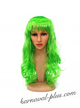 Карнавальный парик с челкой-кудри, цвет светло-зеленый
